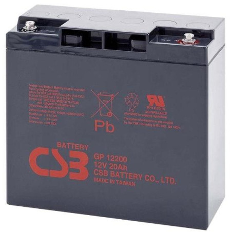 CSB Pb-Pufferbatterie CSB GP12200, 12V, 20Ah