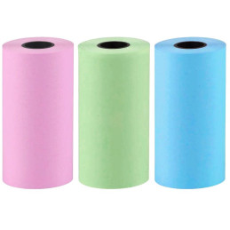 Krążki HELMER do mini drukarki termicznej TP01/TP02/ 55mm x 25mm/ 3szt./ kolorowe