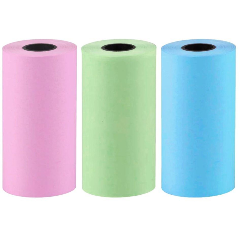 Krążki HELMER do mini drukarki termicznej TP01/TP02/ 55mm x 25mm/ 3szt./ kolorowe