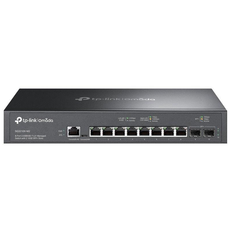 Przełącznik zarządzalny TP-Link SG3210X-M2 L2+, 2x 10GLAN, 8x 2.5GLAN, 2x SFP+, do sieci SDN