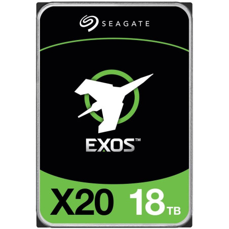 Dysk twardy SEAGATE Exos X20 18TB / ST18000NM000D / SAS / 3,5" / 7200 obr./min / 256 MB / 512E/4KN