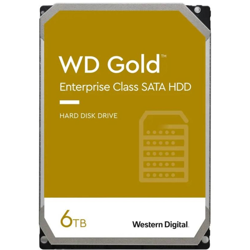 WD GOLD 6TB / WD6004FRYZ / SATA 6 Gb/s / Wewnętrzny / 3,5" / 7200 obr./min / 256 MB