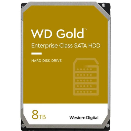 WD GOLD 8TB / WD8005FRYZ / SATA 6Gb/s / Wewnętrzny / 3,5" / 7200 obr./min / 256 MB