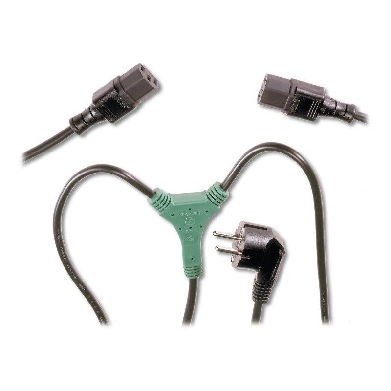 PremiumCord 230V Netzkabel, Y-Kabel M-2x F