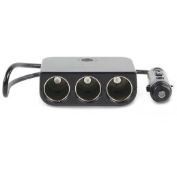 NEDIS univerzální DC/DC napájecí adaptér/ auto adaptér/ 180 W/ 4.0 A/ 3x 12 V DC zásuvka/ USB/ černý