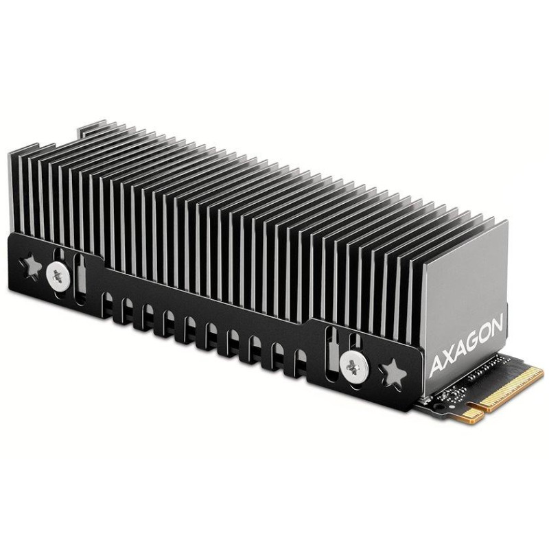 AXAGON hliníkový pasívny chladič pre M.2/NVMe SSD / CLR-M2XT / 2280 / výška chladiča 24mm