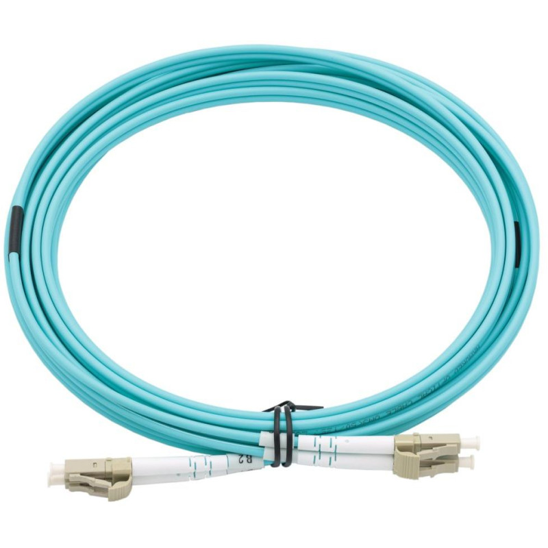 XtendLan LWL Patchkabel LC-LC 5m 50/125, Duplex, OM3, G.652d, LS0H, Panzerkabel, rund, 3mm