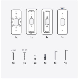 Ubiquiti G4 Doorbell Pro PoE Gang Box Mount White - Držák na zeď pro G4 Doorbell Professional PoE, bílý