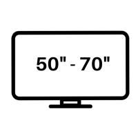50" to 70"