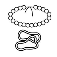 Perlen, Gummibänder und Armband-Sets